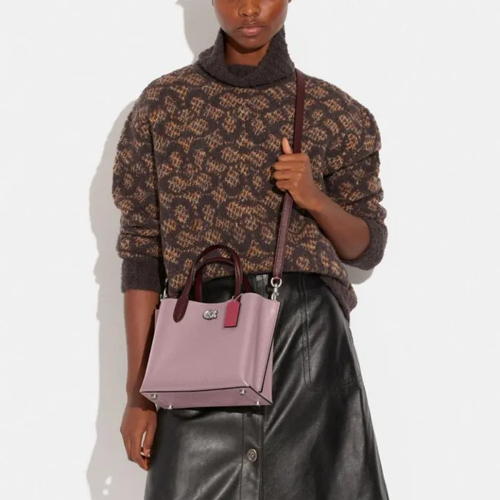 Women Willow Tote 24 In Colorblock Silverfaded Purple Coach Totes and Carryalls Women Willow Tote 24 In Colorblock Silverfaded Purple Coach Totes and Carryalls