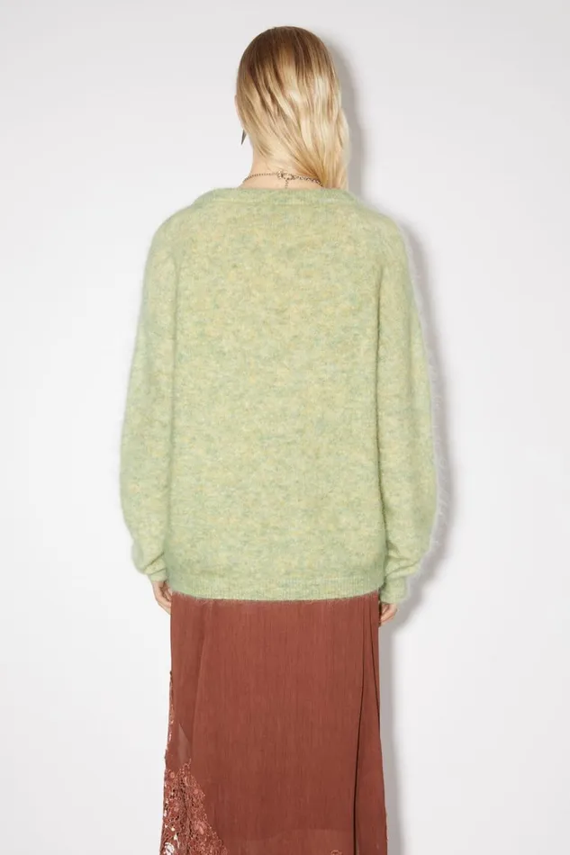 Women Wool Mohair Jumper Pistachio Green Acne Studios Knitwear
