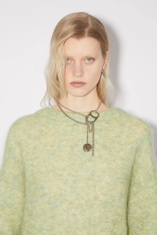 Women Wool Mohair Jumper Pistachio Green Acne Studios Knitwear