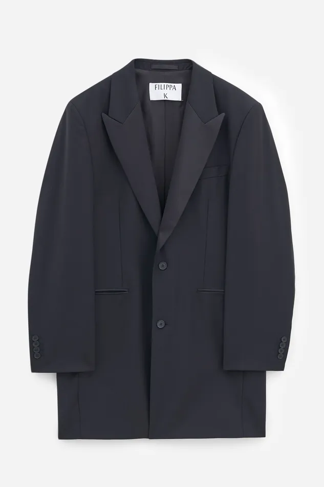 Women Wool Tuxedo Blazer Coat Black Blazers filippak Women Wool Tuxedo Blazer Coat Black Blazers filippak
