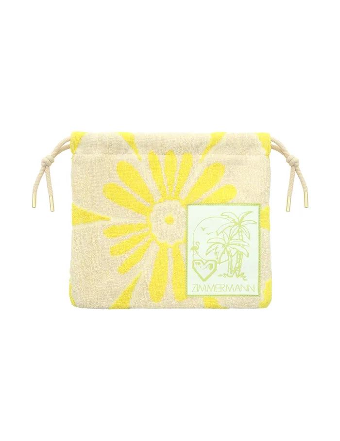 Women Zimmermann Bags Towelling Drawstring Pouch Yellowcream