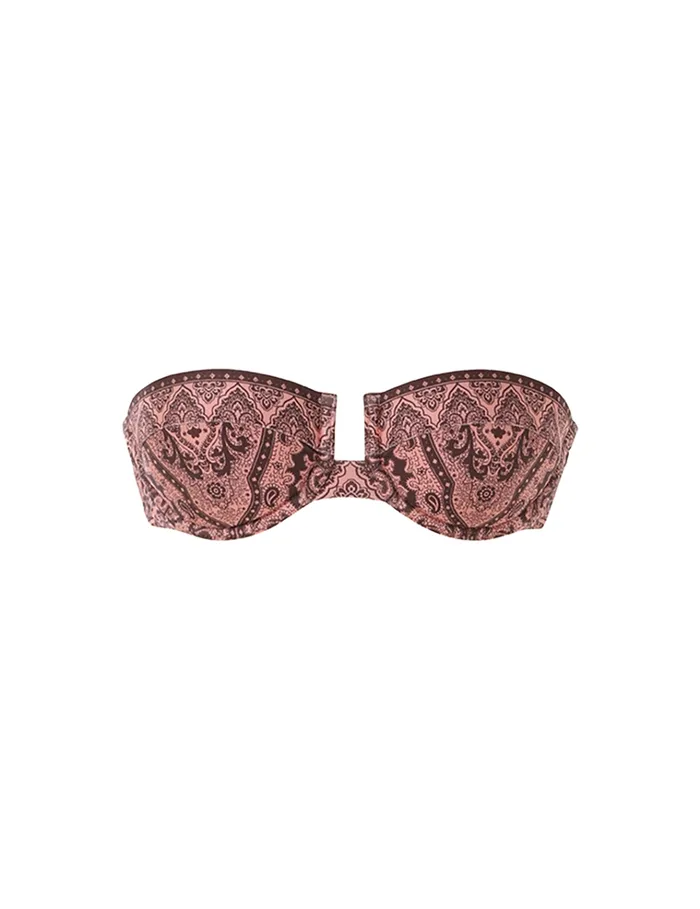 Women Zimmermann Bikinis Ottie Balconette Bra Coral Paisley