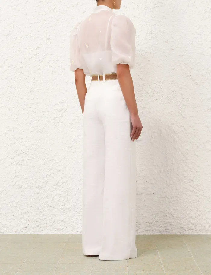 Women Zimmermann Clothing Acacia Flare Pant Ivory