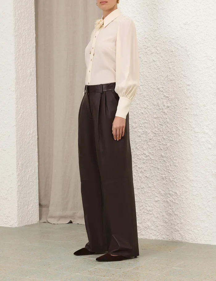 Women Zimmermann Clothing Blouson Shirt Cream