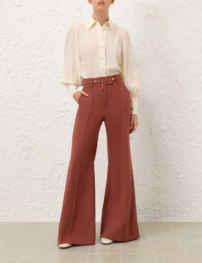 Women Zimmermann Clothing Blouson Shirt Cream