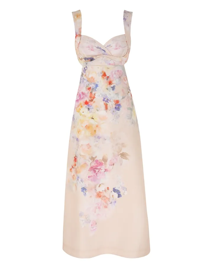 Women Zimmermann Clothing Crush Midi Dress Multi Floral