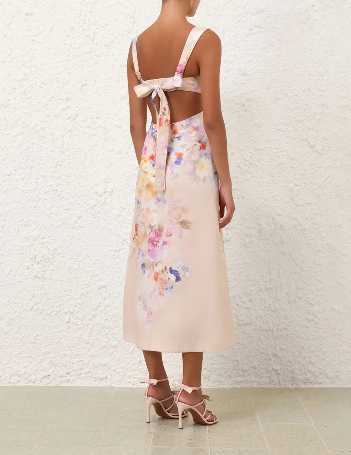 Women Zimmermann Clothing Crush Midi Dress Multi Floral