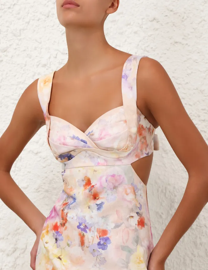 Women Zimmermann Clothing Crush Midi Dress Multi Floral