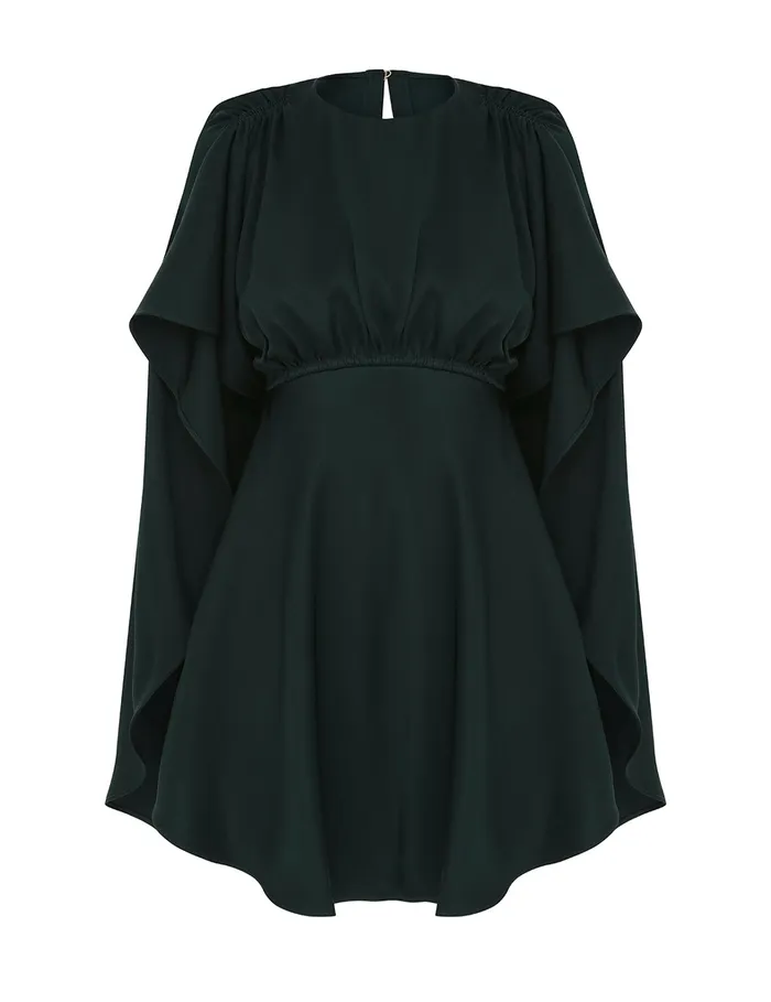 Women Zimmermann Clothing Eden Cascading Mini Dress Bottle Green