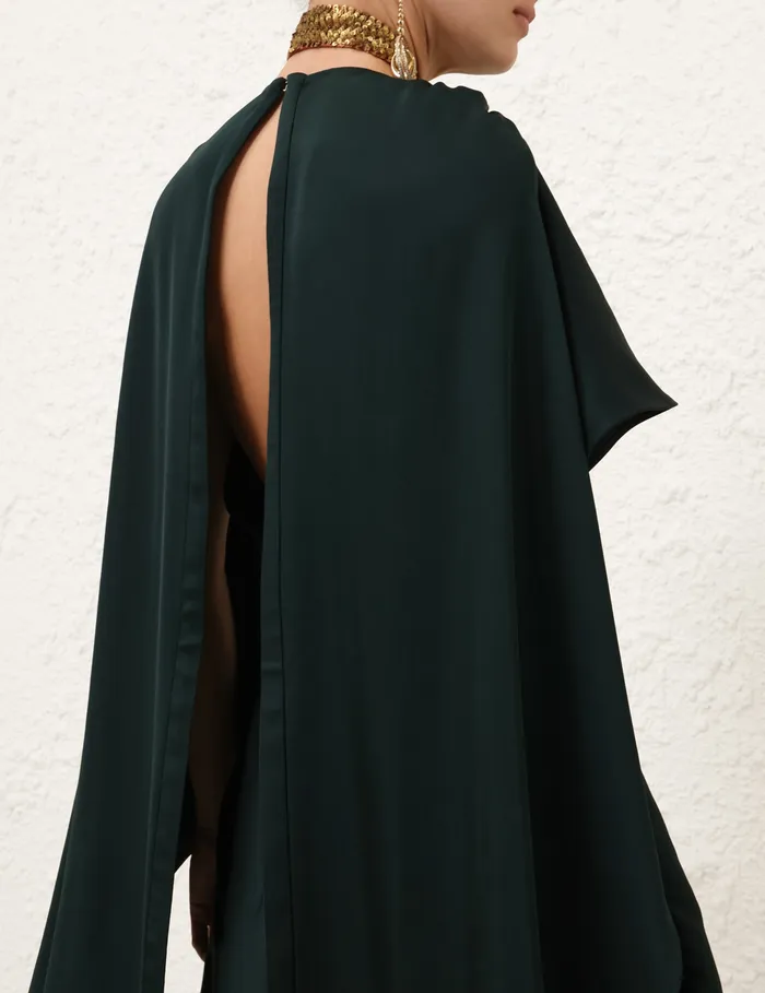 Women Zimmermann Clothing Eden Cascading Mini Dress Bottle Green