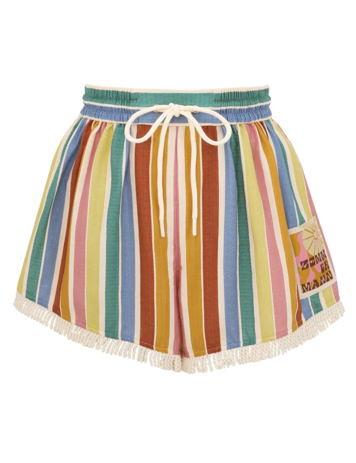 Women Zimmermann Clothing Everley Relaxed Short Multi Stripe