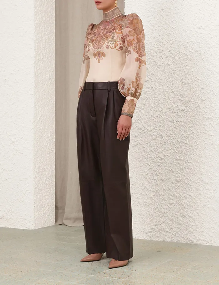 Women Zimmermann Clothing Illustration Bodice Top Cream Paisley