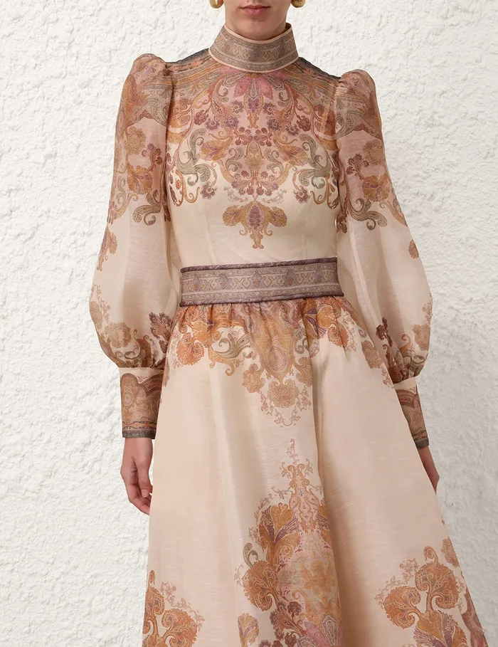 Women Zimmermann Clothing Illustration Bodice Top Cream Paisley