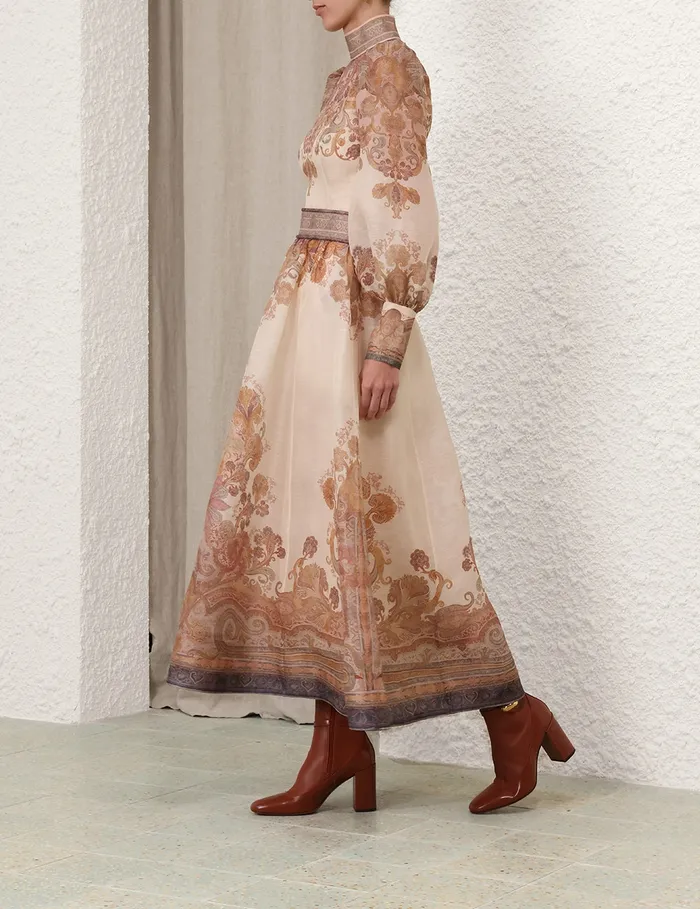 Women Zimmermann Clothing Illustration Bodice Top Cream Paisley