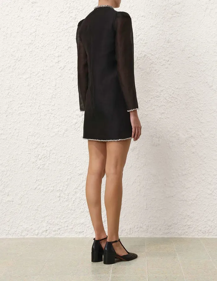 Women Zimmermann Clothing Illustration Diamante Mini Black