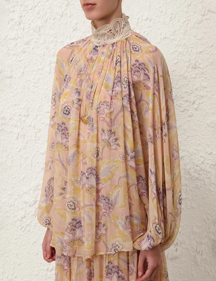Women Zimmermann Clothing Illustration Lace Edge Dress Citrine Eden