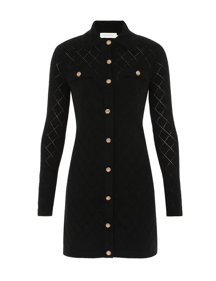 Women Zimmermann Clothing Illustration Pointelle Mini Black