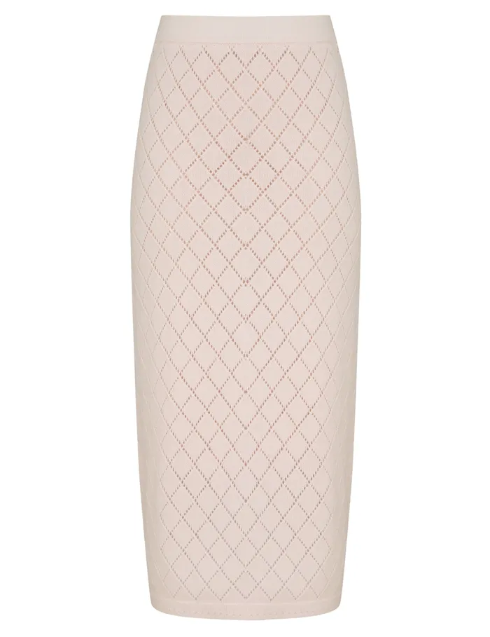 Women Zimmermann Clothing Illustration Pointelle Skirt Blush