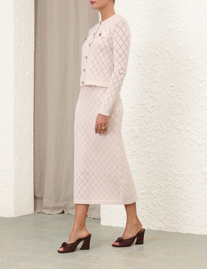 Women Zimmermann Clothing Illustration Pointelle Skirt Blush