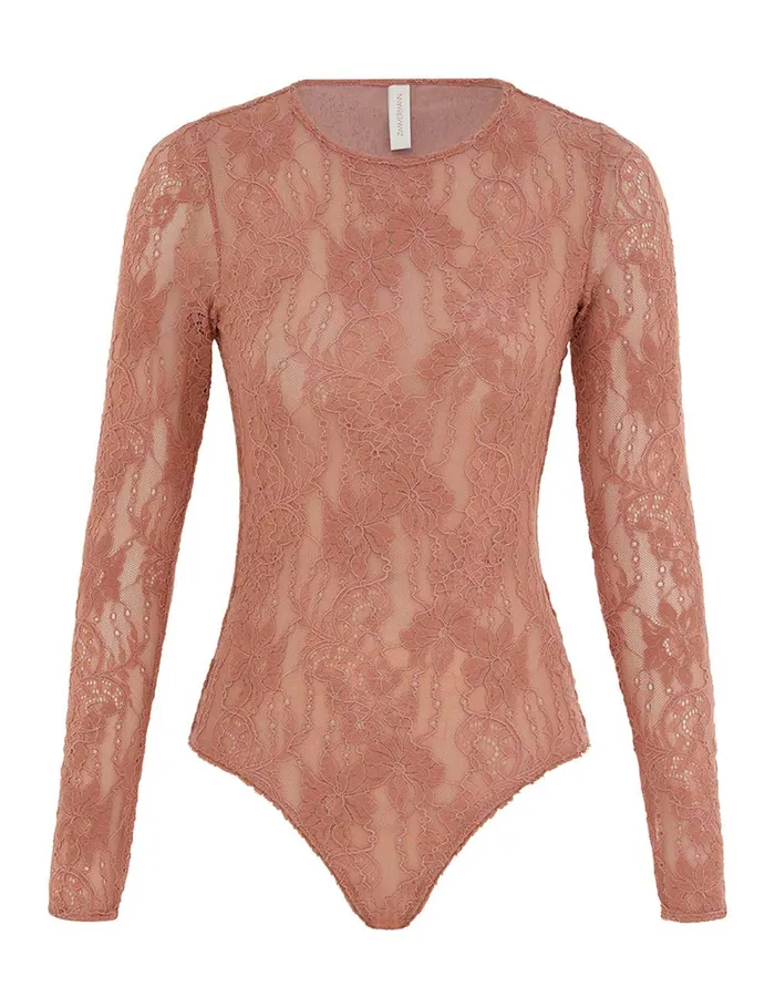 Women Zimmermann Clothing Lace Bodysuit Blush