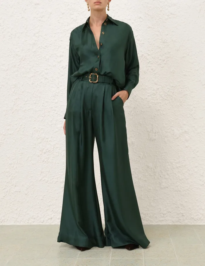 Women Zimmermann Clothing Pavilion Double Tuck Pant Pine