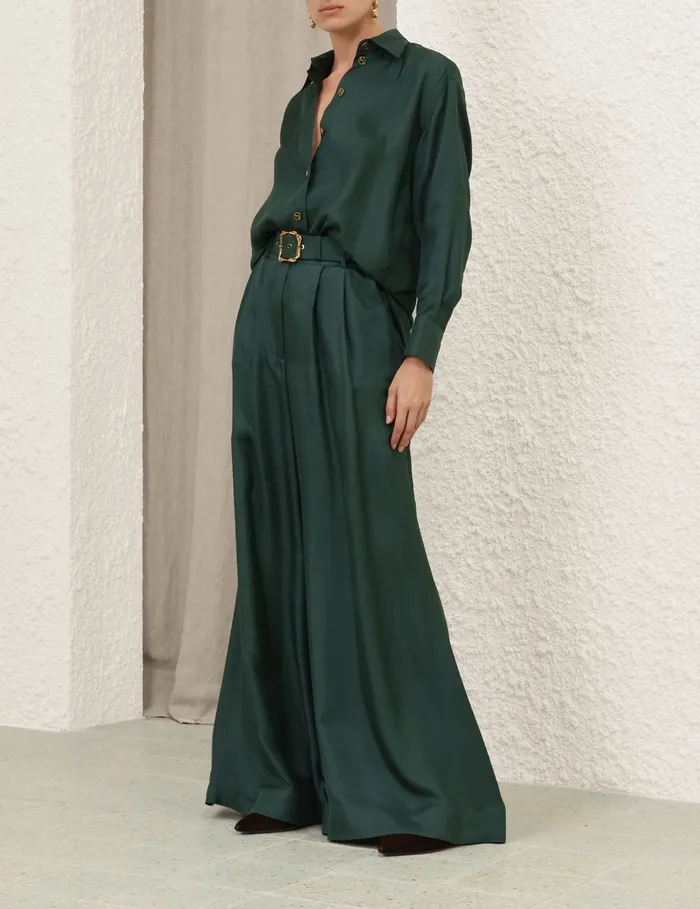 Women Zimmermann Clothing Pavilion Double Tuck Pant Pine