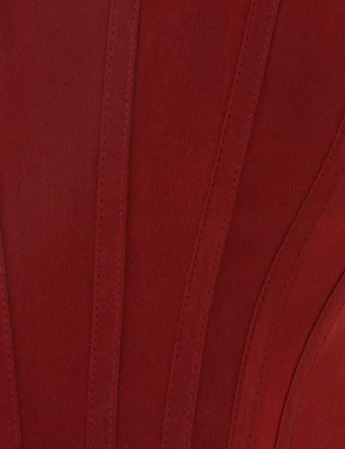 Women Zimmermann Clothing Silk Corset Top Burgundy