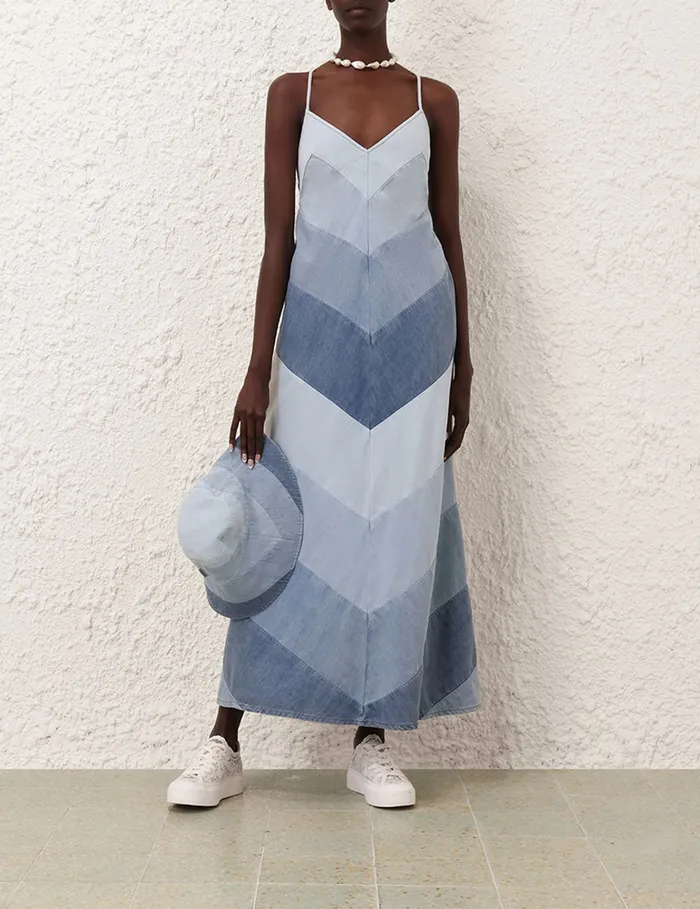 Women Zimmermann Clothing Tallow Chevron Maxi Dress Chevron