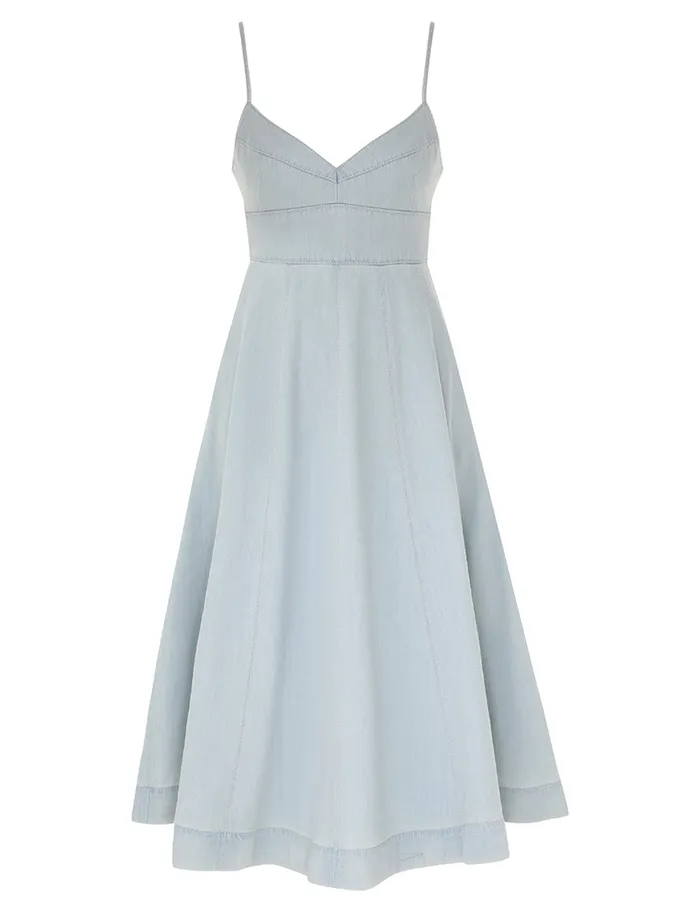 Women Zimmermann Denim Acacia Denim Swing Dress Ice Storm