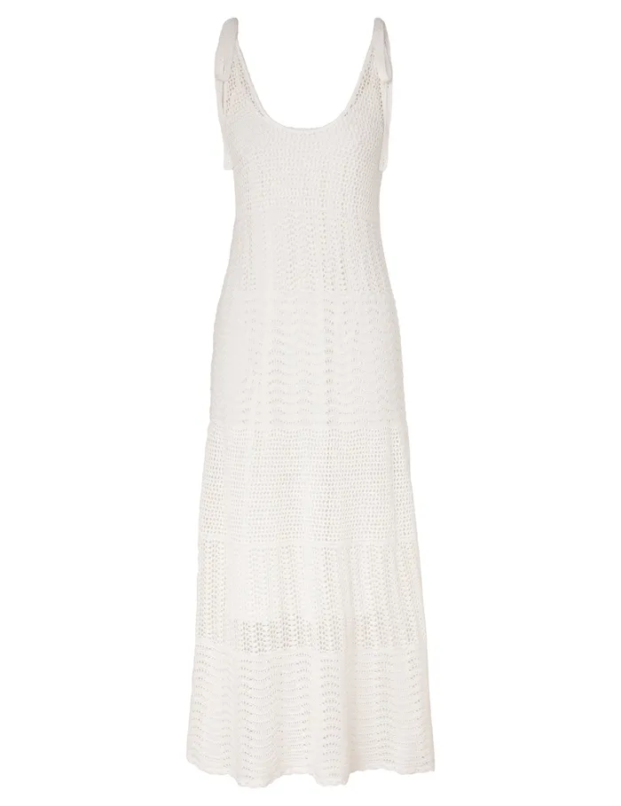 Women Zimmermann Dresses and Coverups Lightburst Textured Dress Ivory