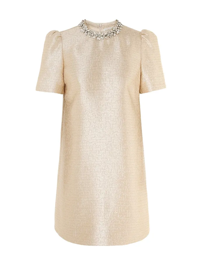 Women Zimmermann Dresses Crush Shift Dress Gold