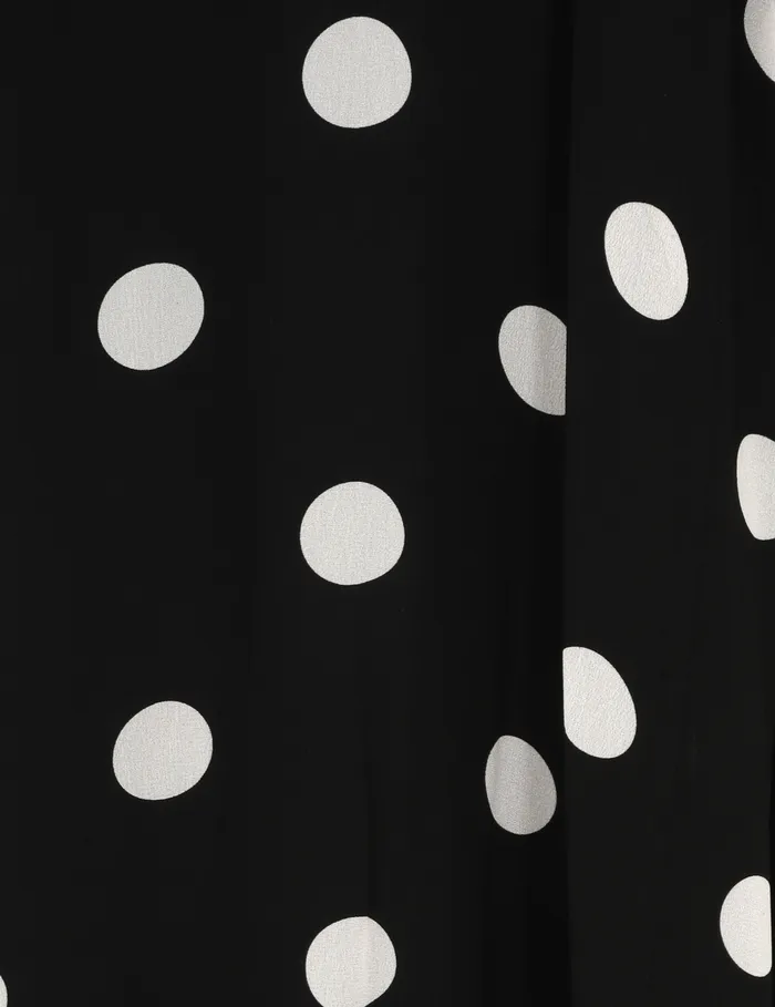 Women Zimmermann Dresses Crush Tie Neck Billow Dress Blackcream Dot