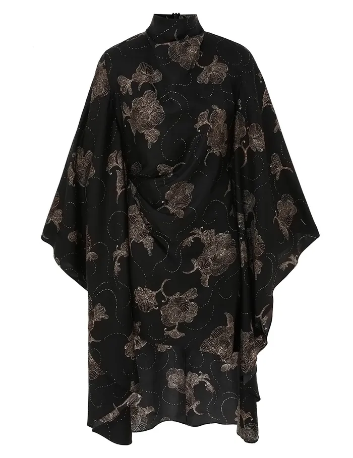 Women Zimmermann Dresses Eden Draped Tunic Black Sketch
