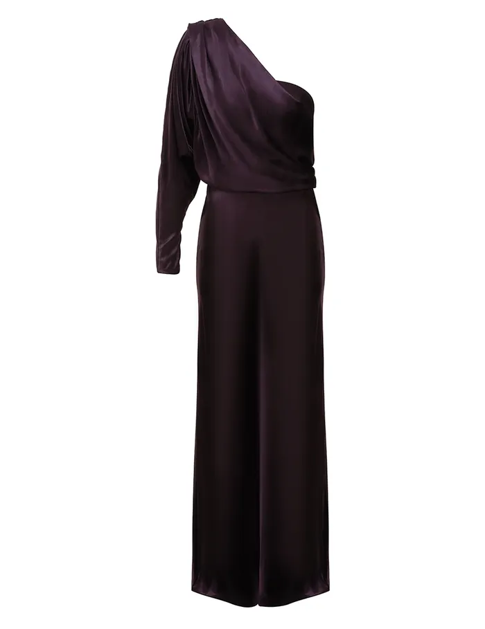 Women Zimmermann Dresses Illustration Asymmetric Gown Aubergine