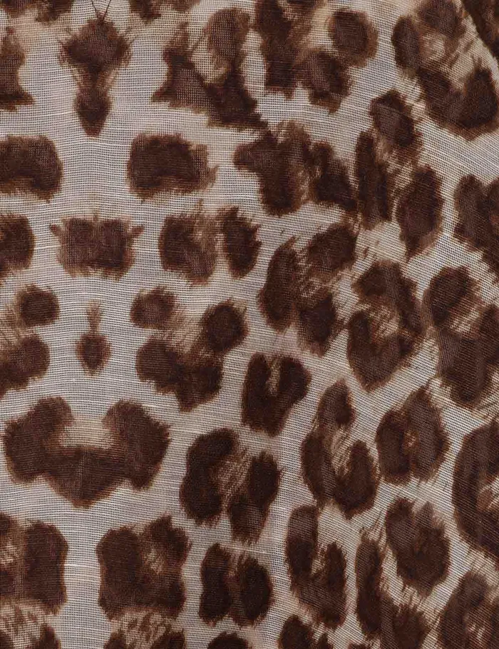 Women Zimmermann Dresses Illustration Billow Mini Dress Chocolate Leopard