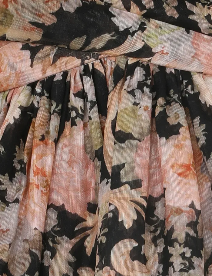Women Zimmermann Dresses Illustration Draped Mini Dress Tea Rococo Floral