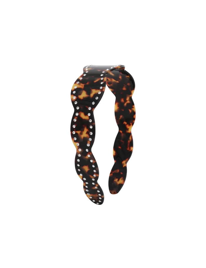 Women Zimmermann Hair Accessories Rhinestone Headband Havana