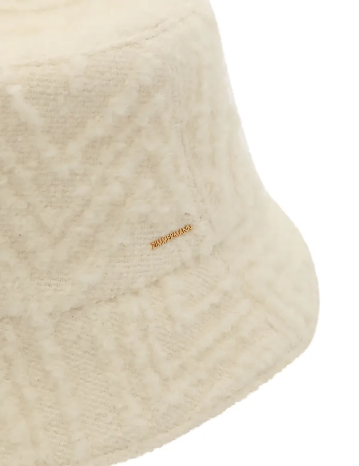 Women Zimmermann Hats Chevron Bucket Hat Cream