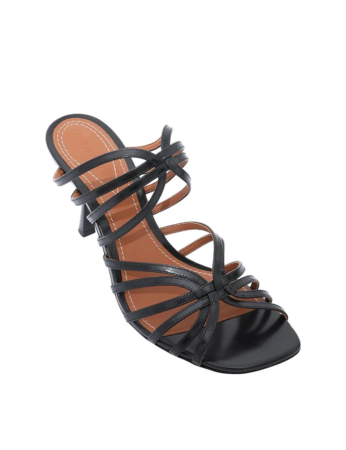 Women Zimmermann Heeled Sandals Aura Mule 85 Black