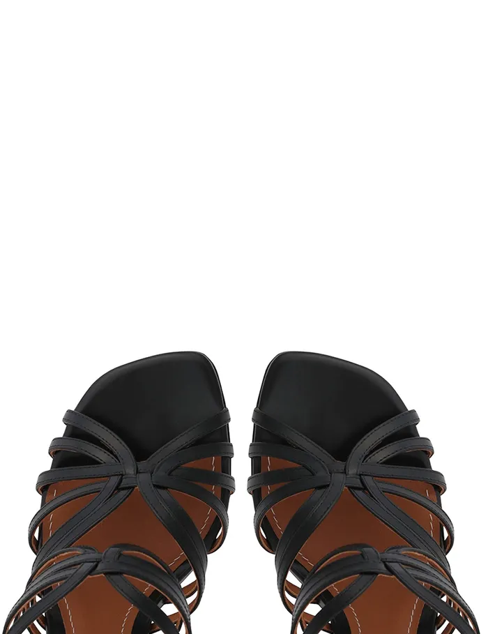 Women Zimmermann Heeled Sandals Aura Mule 85 Black