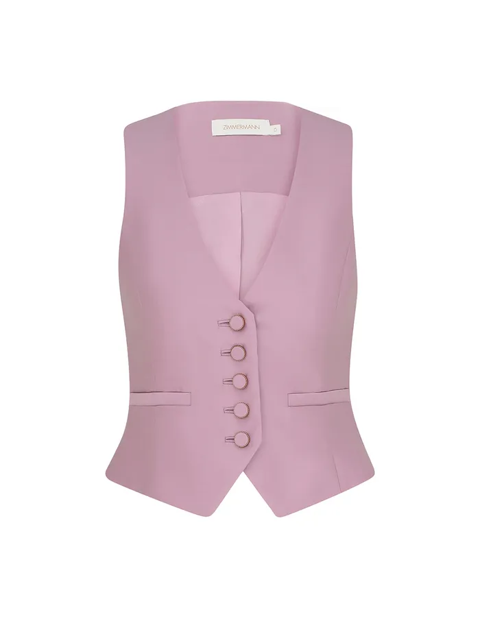 Women Zimmermann Jackets and Coats Illustration Tailored Vest Lilac