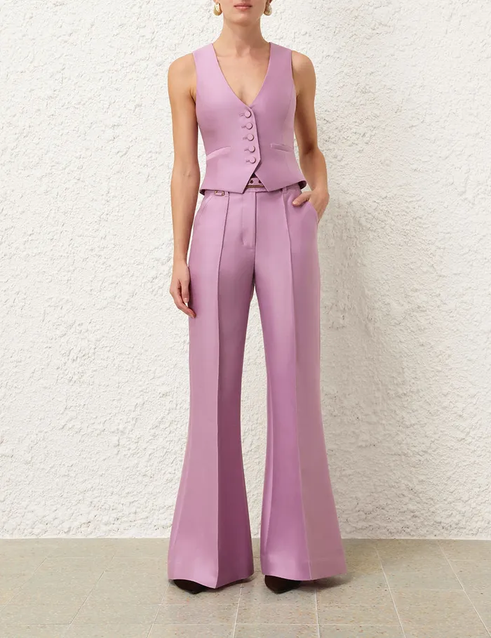 Women Zimmermann Jackets and Coats Illustration Tailored Vest Lilac