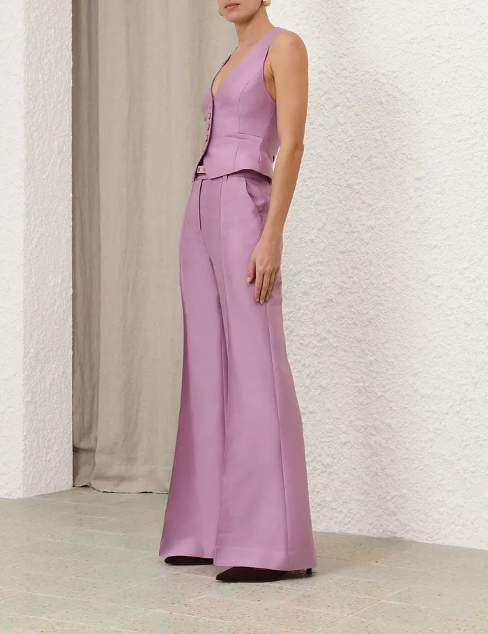 Women Zimmermann Jackets and Coats Illustration Tailored Vest Lilac