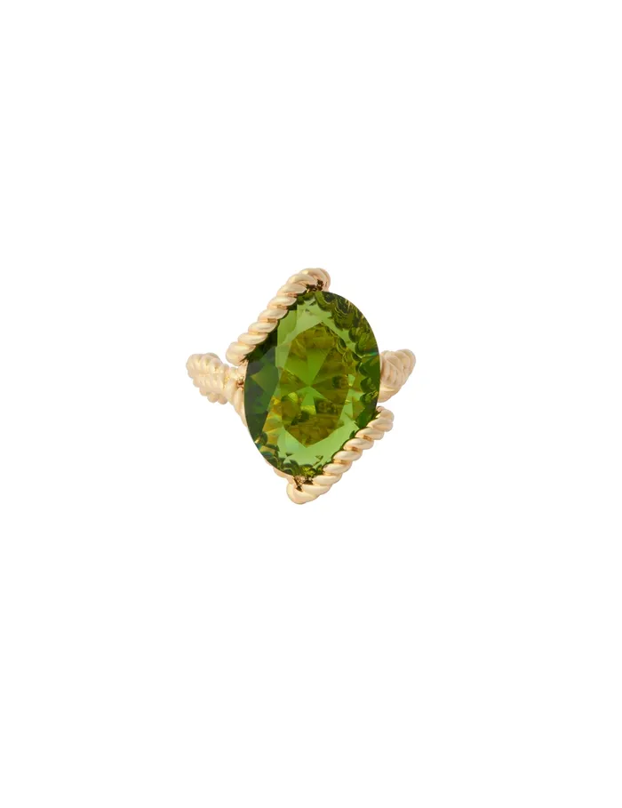 Women Zimmermann Jewellery Bloom Oval Ring Goldemerald