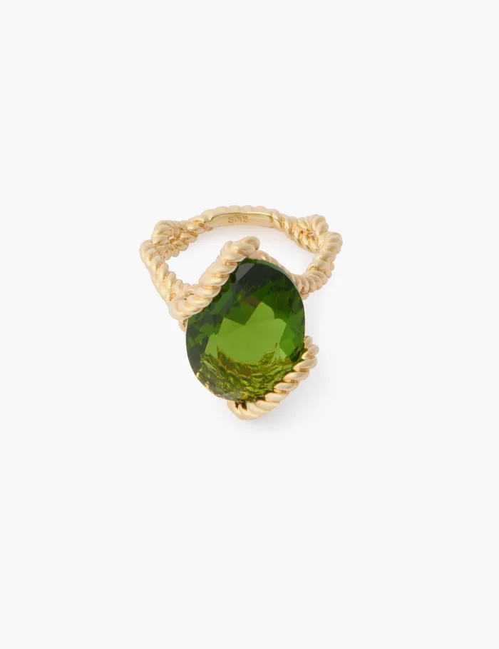Women Zimmermann Jewellery Bloom Oval Ring Goldemerald