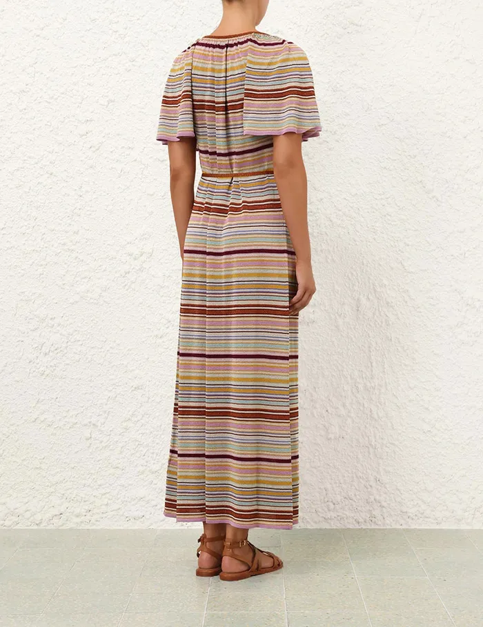 Women Zimmermann Knitwear Tallow Metallic Stripe Dress Multi