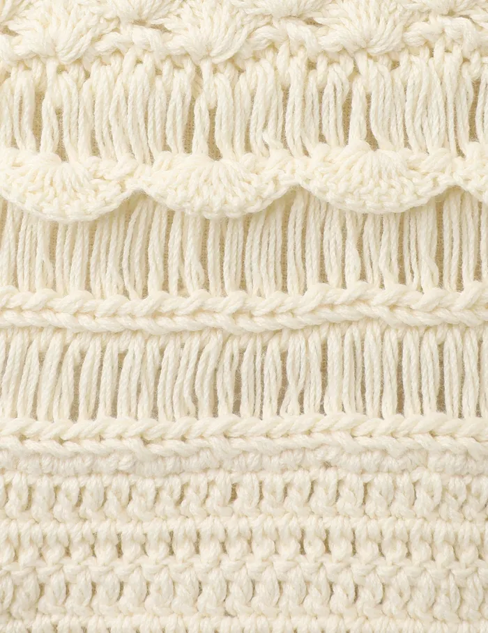 Women Zimmermann Knitwear Waverly Crochet Halter Tank Cream