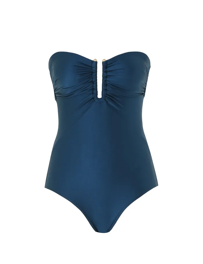 Women Zimmermann One Pieces Lightburst Deep U Trim 1pc Teal