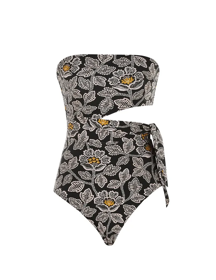 Women Zimmermann One Pieces Ottie Scarf Tie 1pc Black Floral