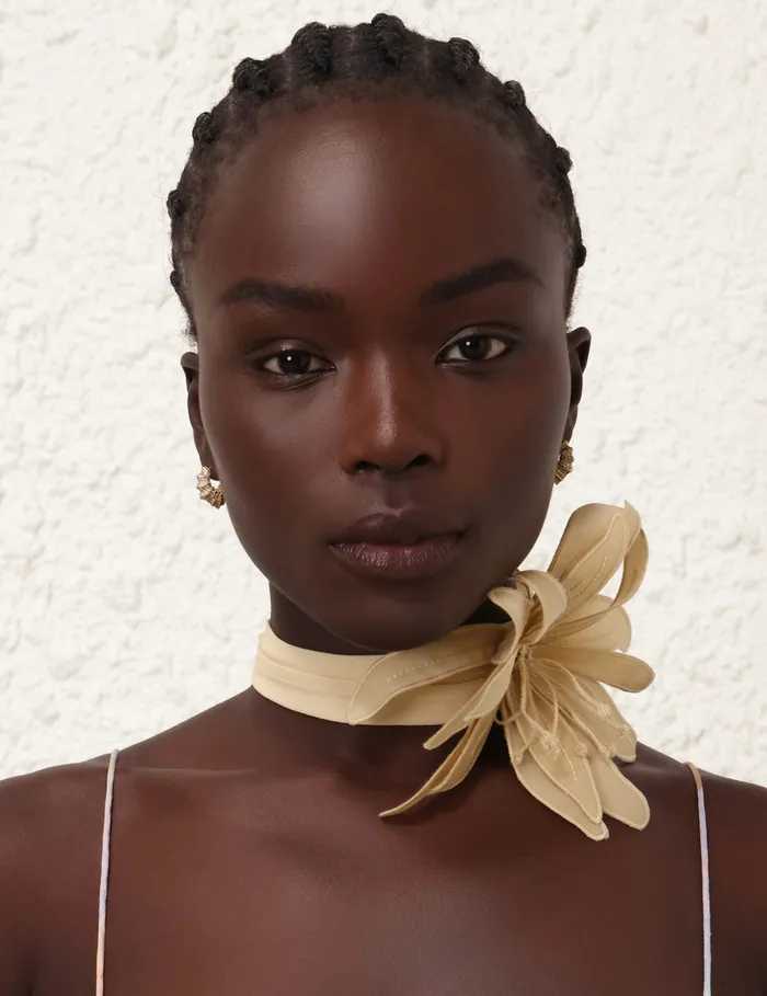 Women Zimmermann Scarves Flower Scarf Cream